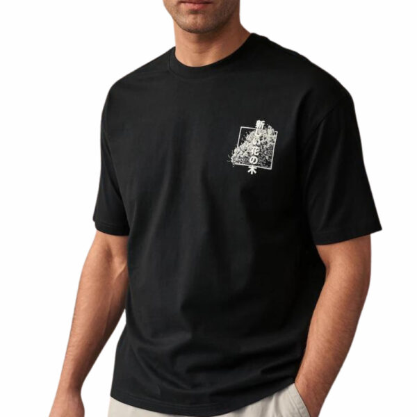 Relaxed Fit 100% Cotton Japanese Back Print Graphic T-Shirt