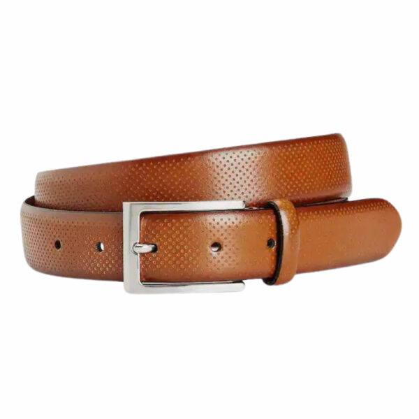 Tan Brown Perforated Belt