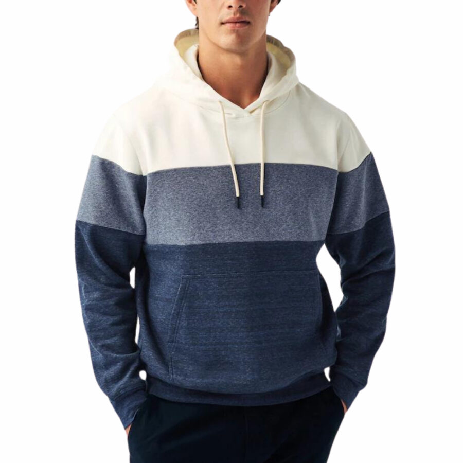 Blue Block Overhead Hoodie