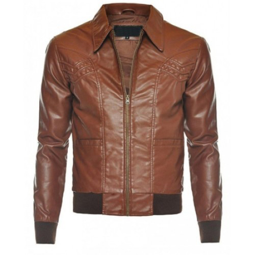 Brown Stylish Slim Fit Jacket For Men