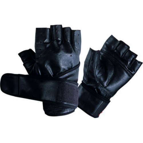 Half Finger Cycling Gloves Cycle Bicycle Real Leather Mesh Weight Lifting Gym